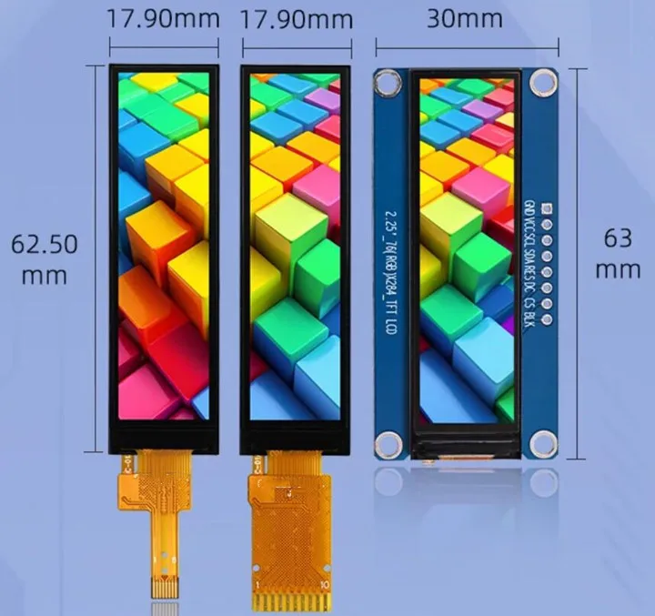 2.25 inch 8PIN 10PIN SPI TFT LCD Full Color Screen Module ST7789 Drive IC 76*284