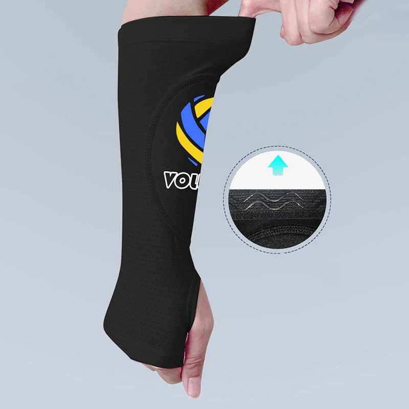 Volleyball Armband Arm Guards Wrist Support Breathable Volleyball Forearm Sleeves With Sponge Pads And Thumb Hole 1Pair wrist guards