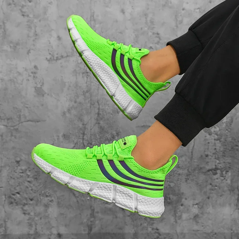 Mens Breathable Platform Sneakers - Comfortable Summer Running  Walking Shoes
