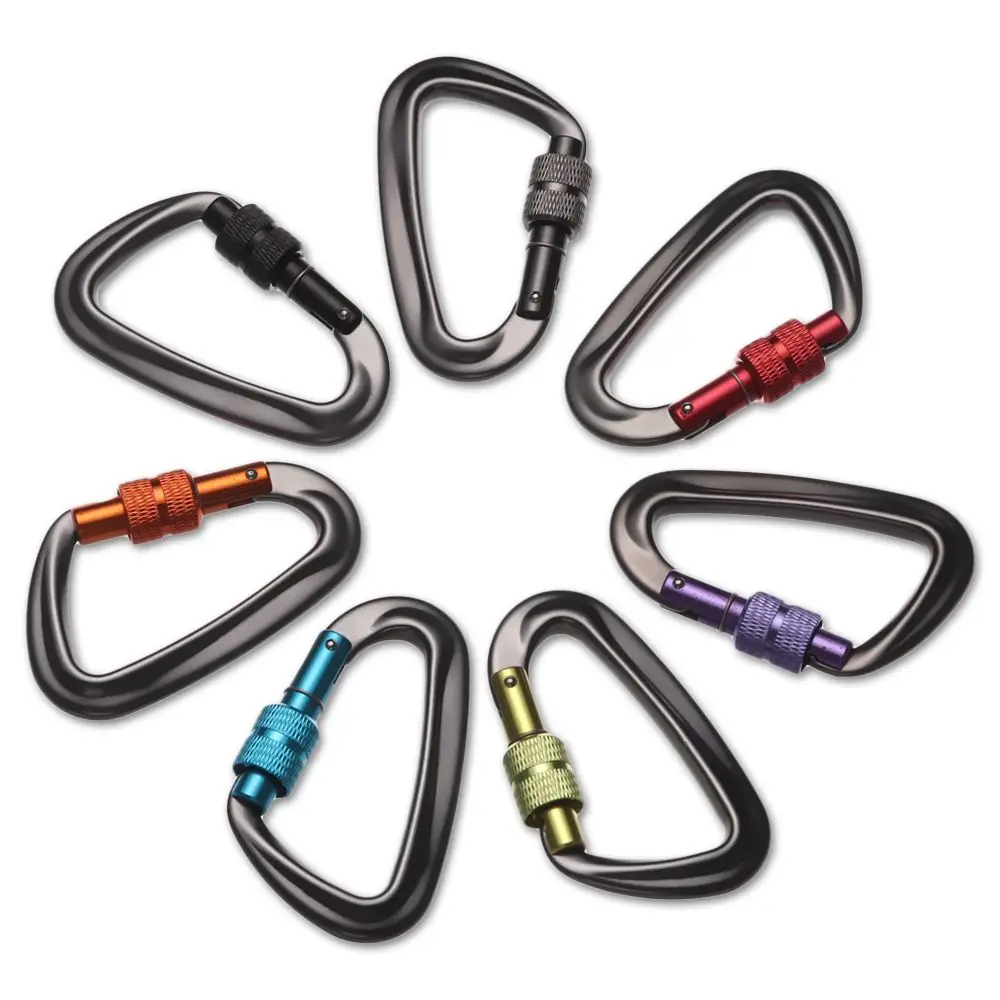

12KN 7075 Climbing Carabiner D Shape Quickdraws Professional Climbing Buckle Lock Security Safety Lock Outdoor Tools 81*46.6mm