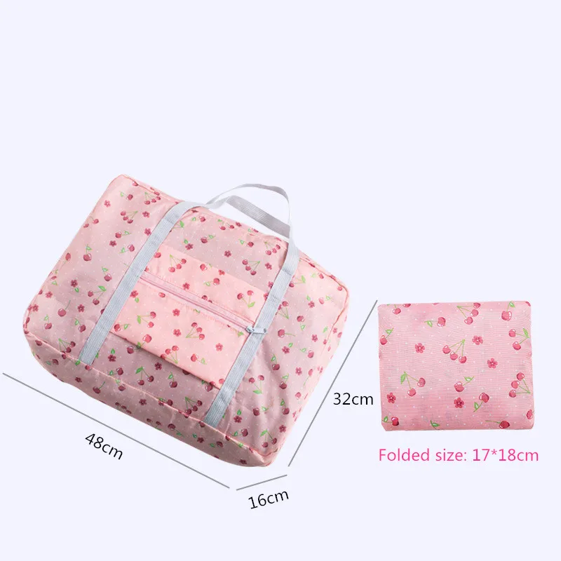 Printed Travel Bag Women Large Capacity Luggage Bag For Travel Clothing Weekend Organizer Unisex Foldable Duffel Storage