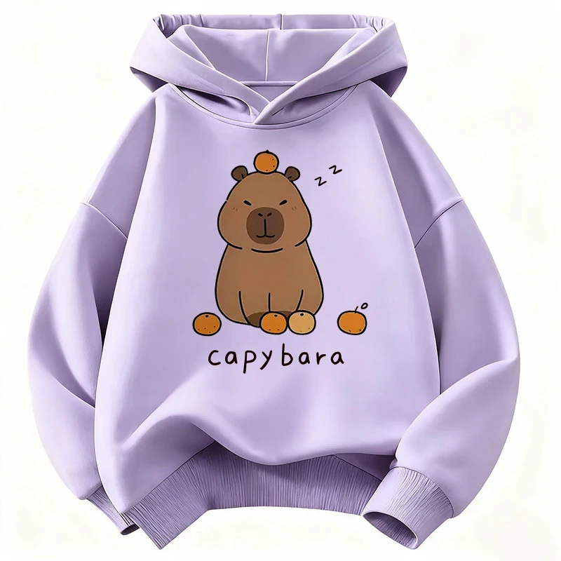 Trendy Capybara Funny Children's Hoodie Sweatshirt Cute Harajuku Hoody for Boys Girls Autumn Spring Casual Hoodies 6