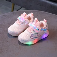 Kids Shoe LED Lit Girls Sports Shoes 23 Spring Baby Casual Shoes Infant /Toddler Walking Shoe Luminous Cartoon Shoe Running Shoe 2