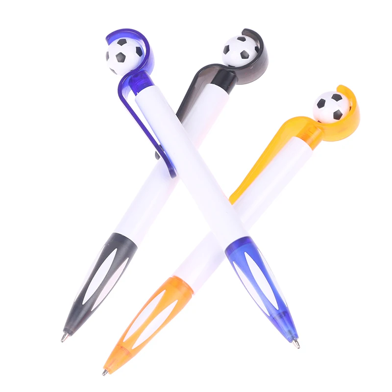 5Pcs 1.0mm Creative Pen Clip Rotating Football Ballpoint Pens For Students ballpoint pen