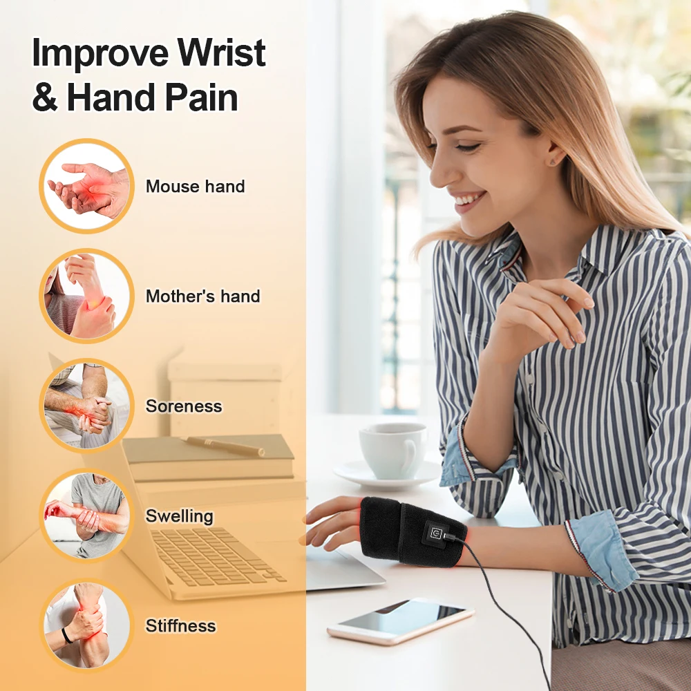 Home Multifunctional 660 and 850nm Near Infrared Light Wrist Guard Health Care Wristband Beauty Health Care Device
