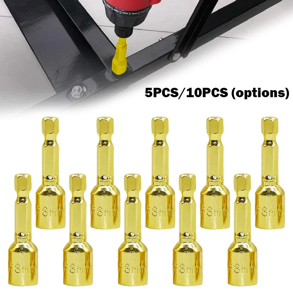 5/10pcs Impact Socket Nut Screwdrive Power Nut Driver Drill