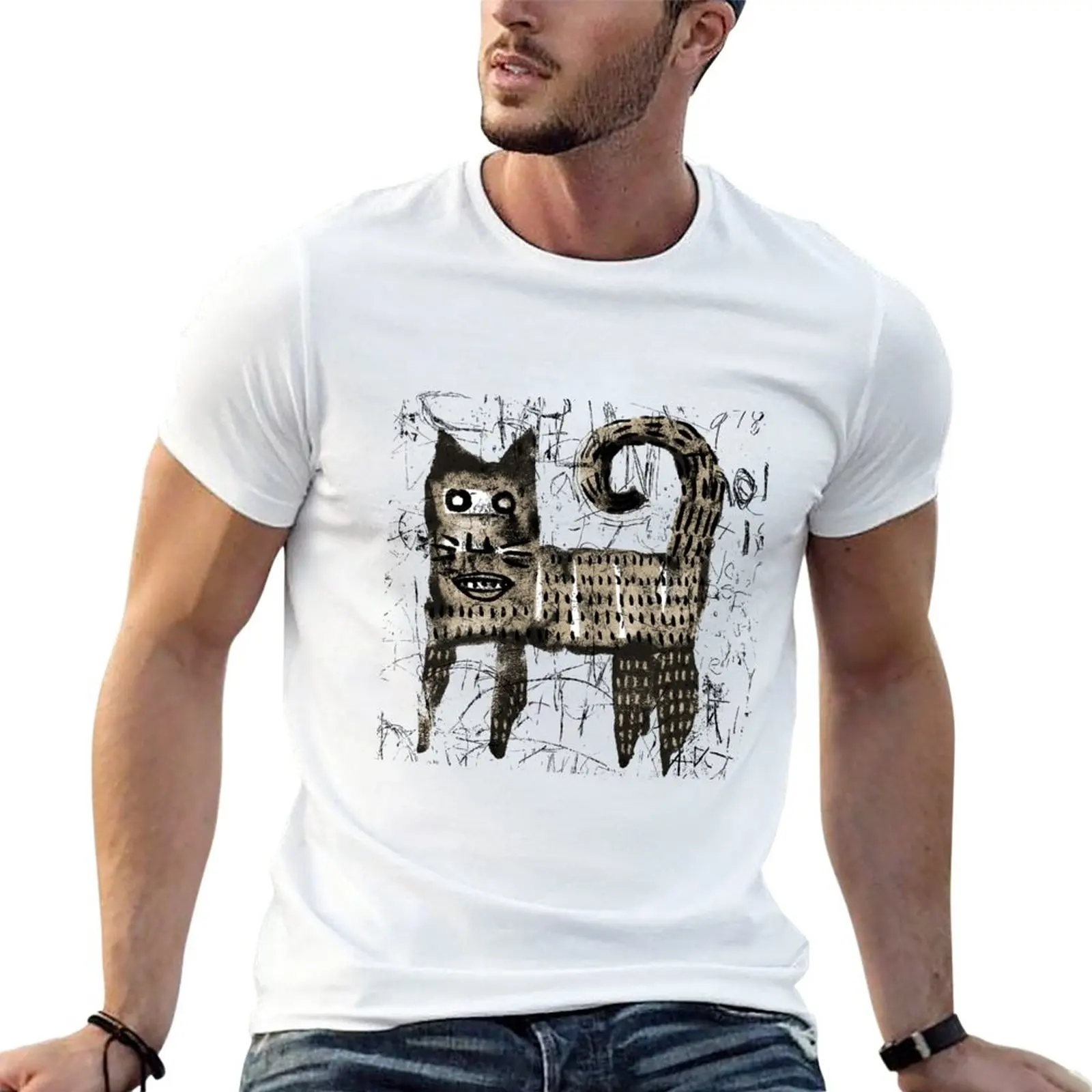 

New Alley Cat 4 T-Shirt animal print shirt for boys Oversized t-shirt Men's clothing