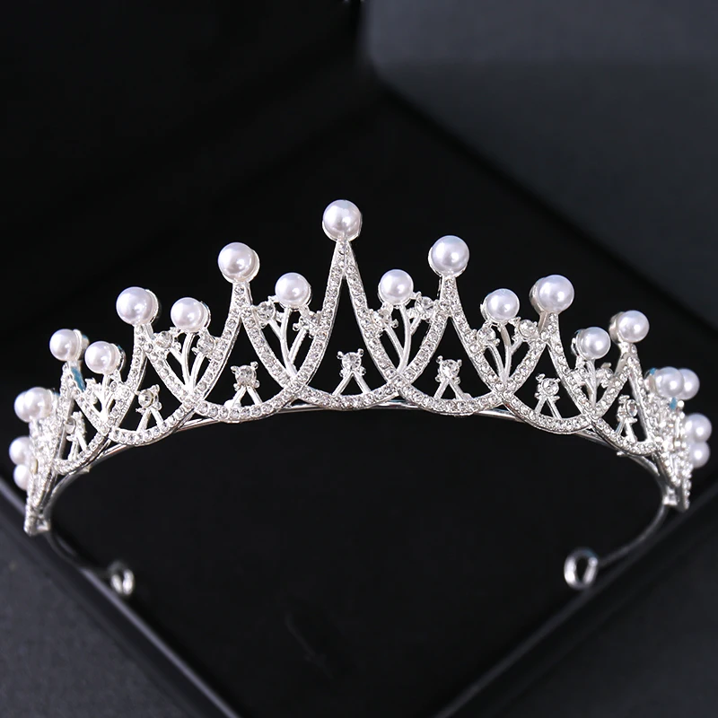 Silber Farbe Kristall Tiaras Und Kronen Stirnband Für Frauen Party Strass Braut Hochzeit Haar Zubehör Schmuck Krone Tiara – Detail 14