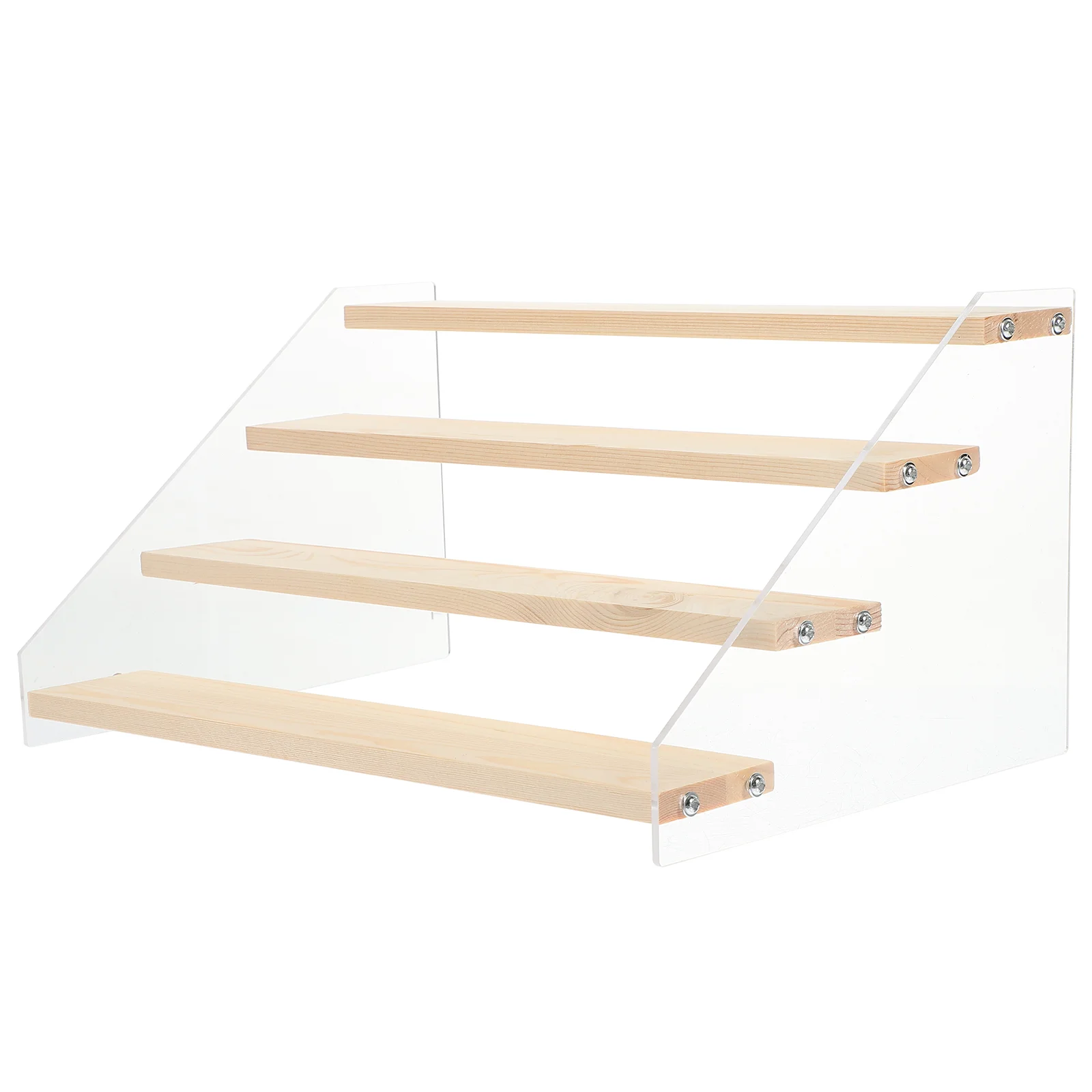 

Display Stand Storage Rack Home Seasoning Makeup Shelf Spice Jar Countertop Desktop Kitchen Wooden Bathroom Organizer