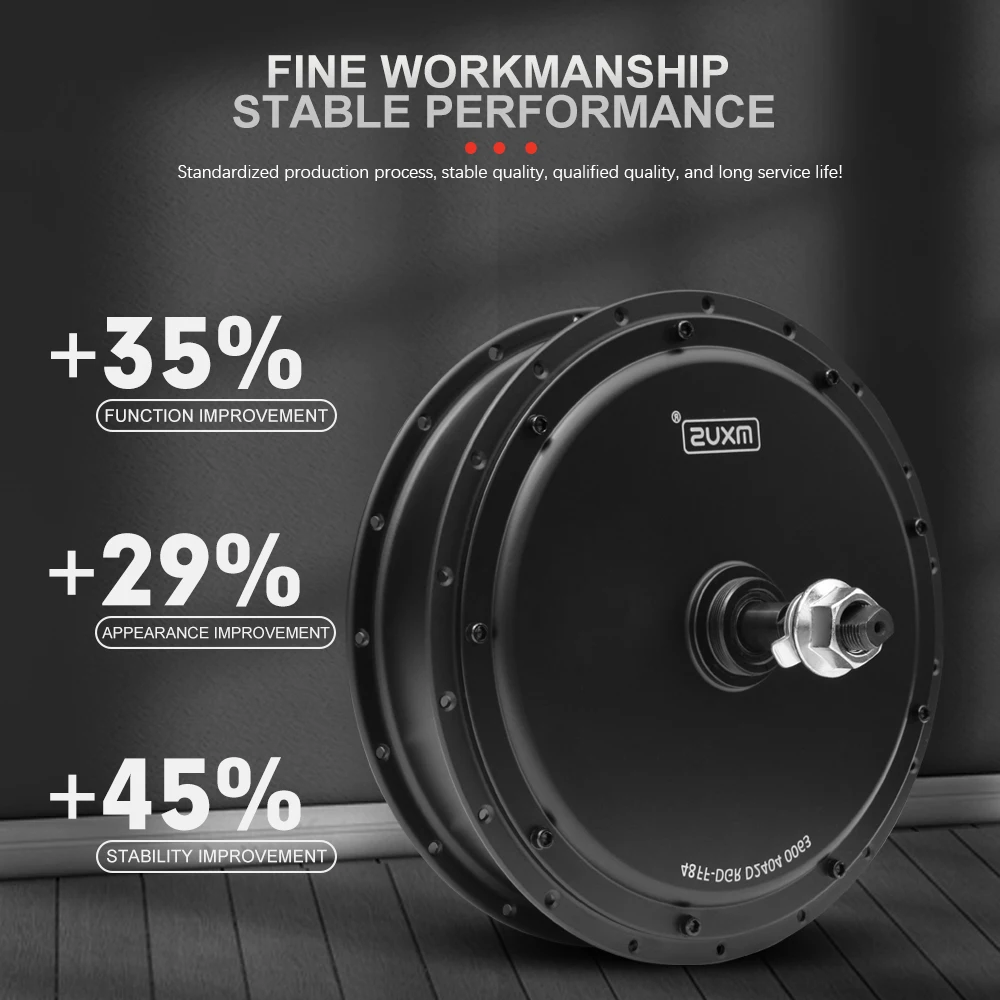 MXUS 브랜드 전기 자전거 모터 48V 2000W 전후방 브러시리스 기어리스 허브 모터 휠 드라이브 (전기 자전거 개조 키트용)
