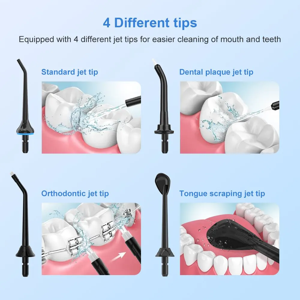Dental Water Flosser INSMART Oral Irrigator Teeth Whitening Waterproof Portable Dental Water Jet 300ML Teeth Cleaner for dental water flosser