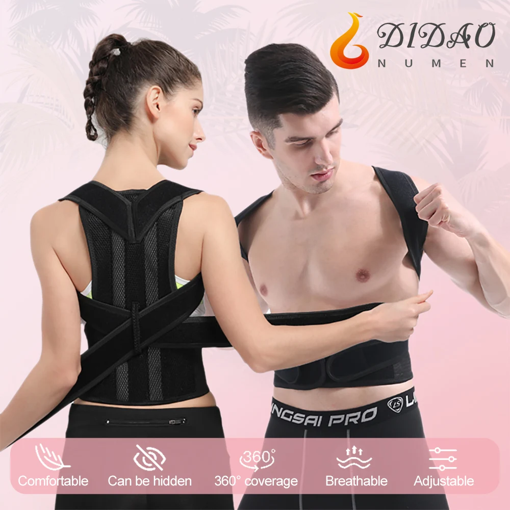 Adjustable Back Posture Corrector Belt Shoulder Lumbar Support Corset Home Office Improve Clavicle Spine Brace |