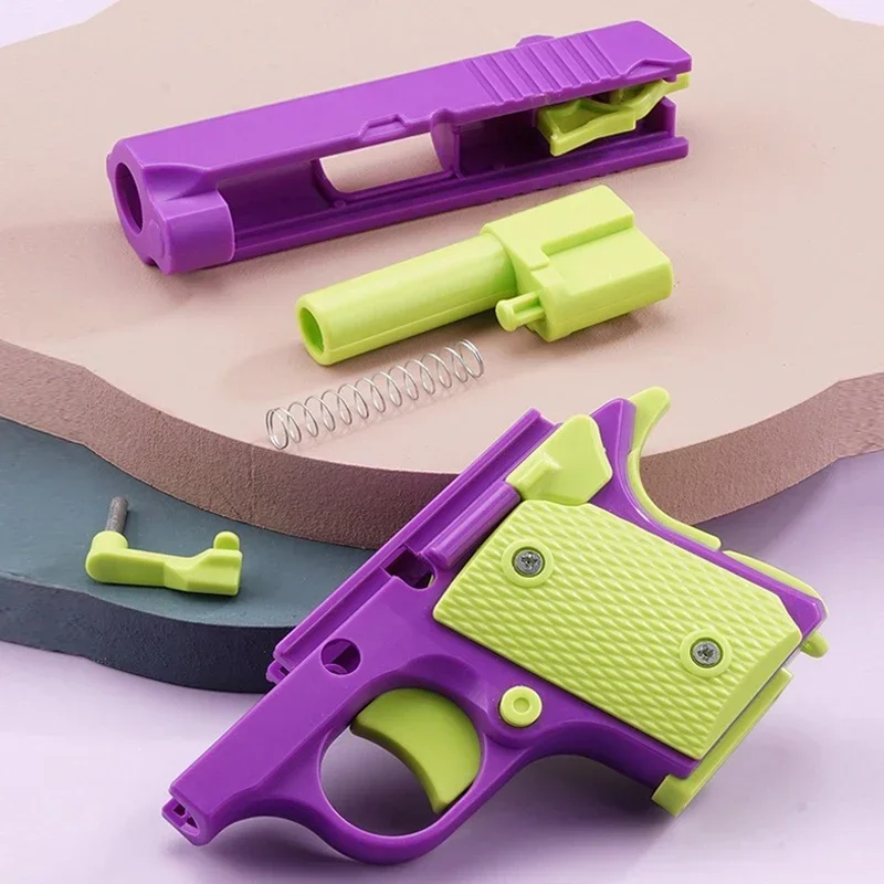 3D Mini 1911 Gravity Printing Children'S Toy Guns Model Fidget Toy for Kids Adults Stress Relief Toy Children Decompression Gift