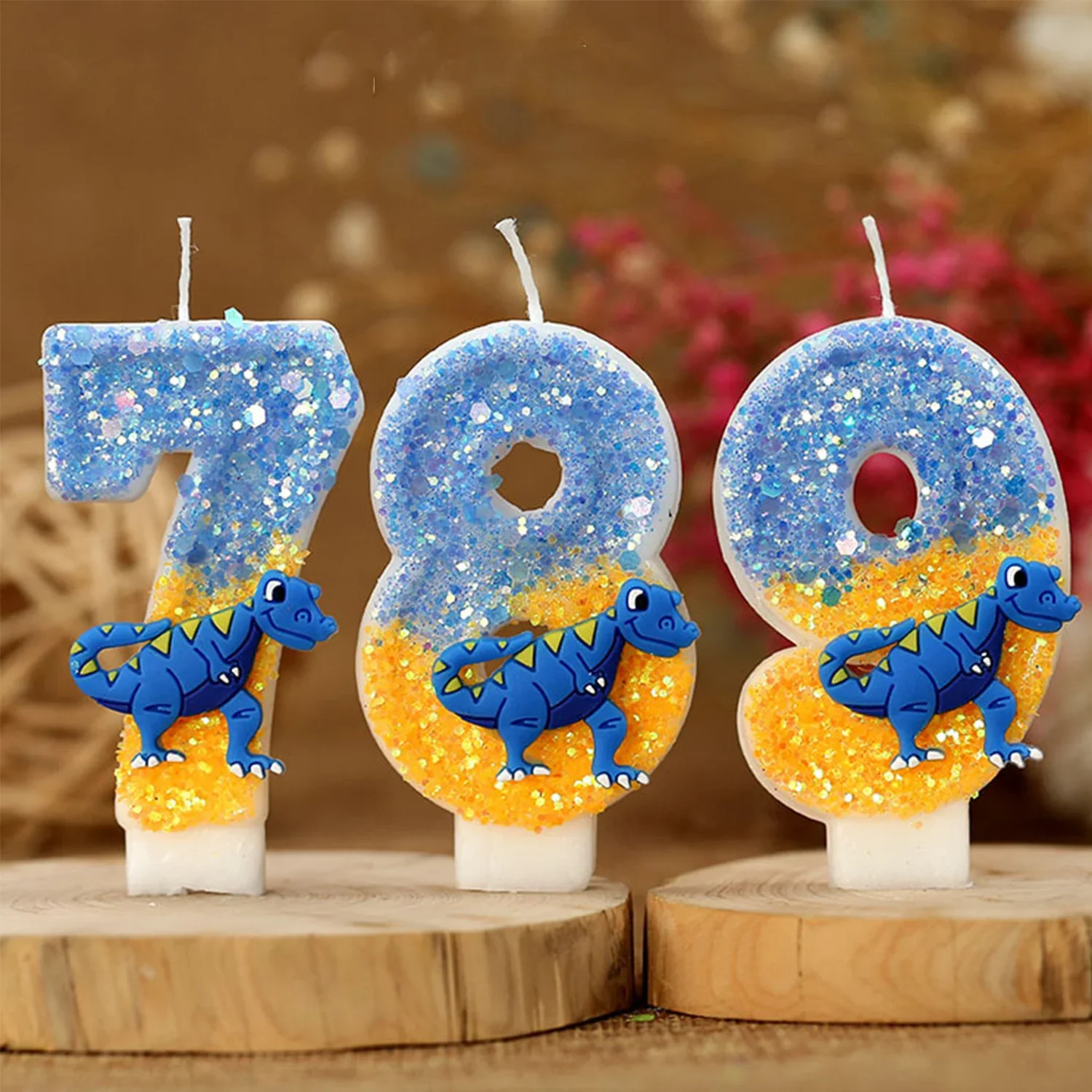 

Number Candle Dinosaur Candle Party Celebration Anniversary Decoration Perfect Birthday Brunch Dessert Cake Topper 1 Piece