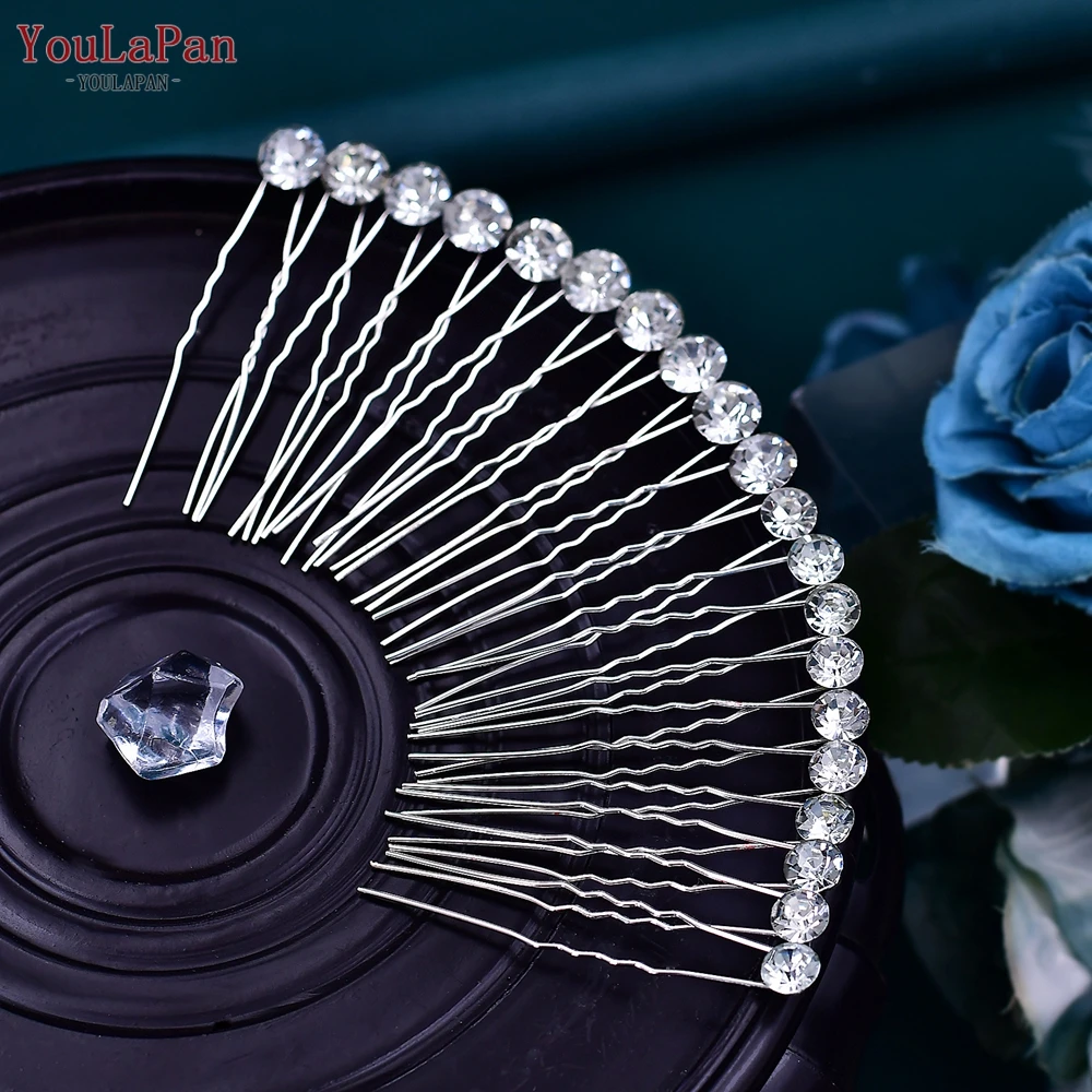 YouLaPan Rhinestone Hairpin Bridal Wedding 20 Piece One Set Fashion Woman Crystal Party Hair Accessories Girlfriend Gift HP535