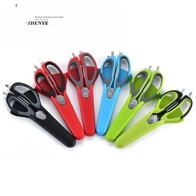 Multi-Functional Magnetic Protective Cover Kitchen Scissors Fridge Cut Food  Detachable Food Scissors