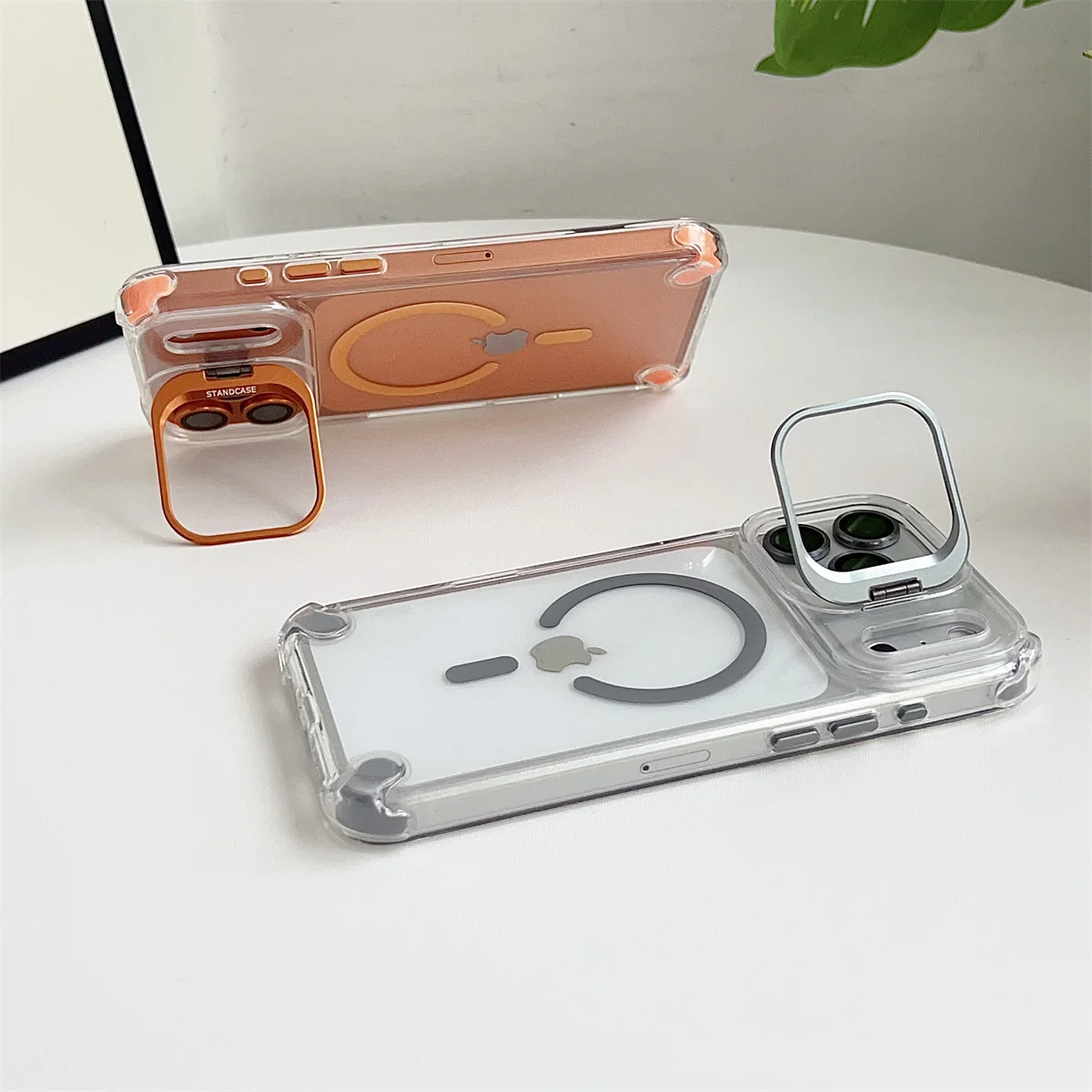 Magnetic Clear Phone Case with Magsafe Compatibility and Lens Protector