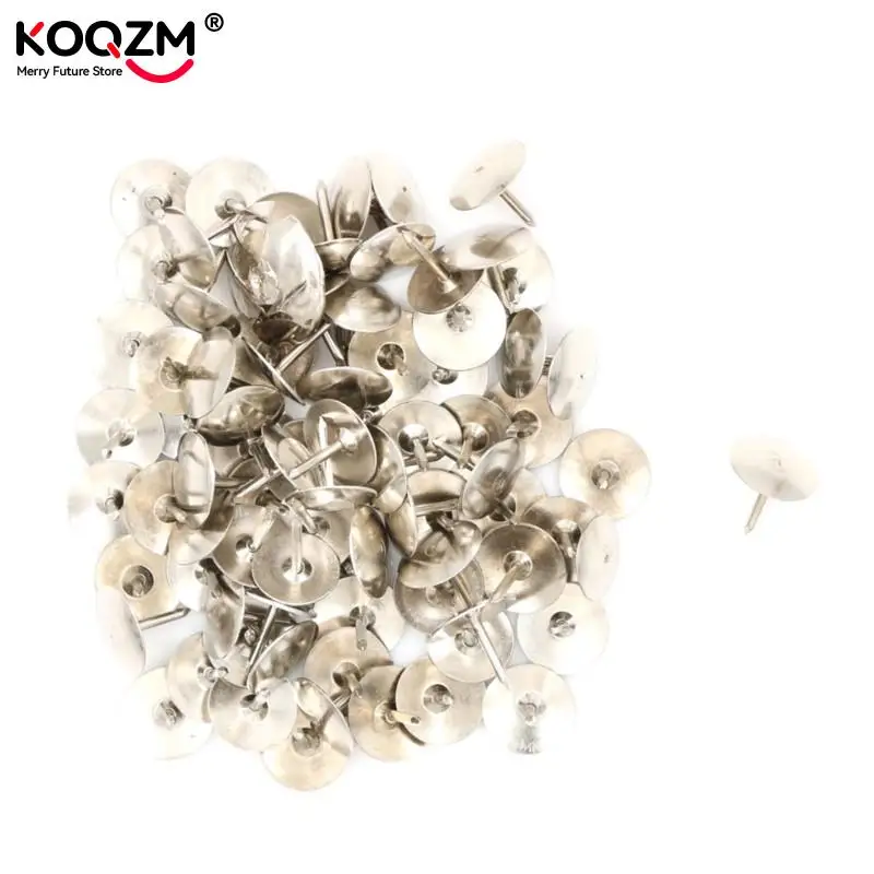 Push Pins 80Pcs/box Metal Push Pin Silver Tone Corkboard Photo Push Pins Thumb Tacks Stationery