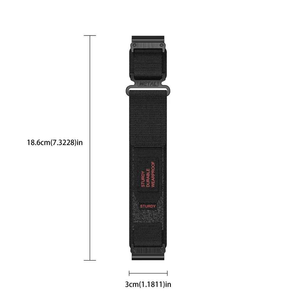 Durable Nylon Replacement Watch Strap, QuickFit Design