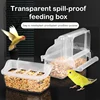 Parrot Feeder Drinker Bird Supplies Bird Cage Parrot Birds Water Hanging Bowl Feeder Box Pet Cage Plastic Food Container 1