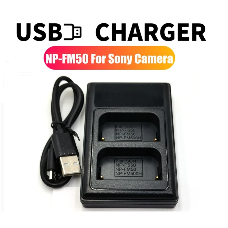 Двойное зарядное устройство USB для Sony DSLR A200 A300 A350 A450 A500 A550 A560 A580 A700 A850 A900 |