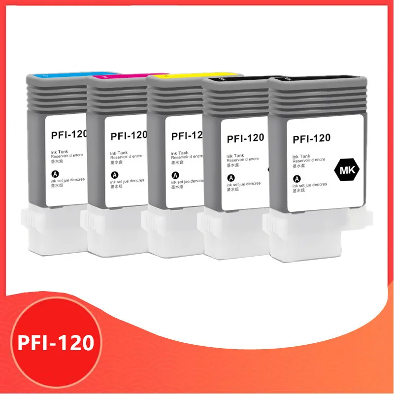 Cartucho de Tinta Recarregável com Chips Permanentes Pfi120 Canon Tm200 Tm-205 Tm300 Tm-305 Tm300 Pfi120 130ml
