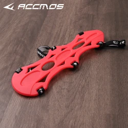 Enhanced Archery Arm Guard - 8 Rubber Protective Gear for Hunting and Shooting Training (Red)