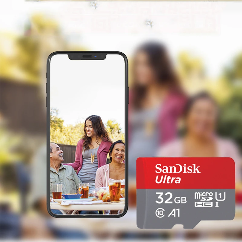 SanDisk-tarjeta de memoria Micro SD para teléfono inteligente Android, de 32GB tarjeta microSD, Clase 10, UHS-1, 64GB, 128GB, 256GB, 512GB, MicroSDXC