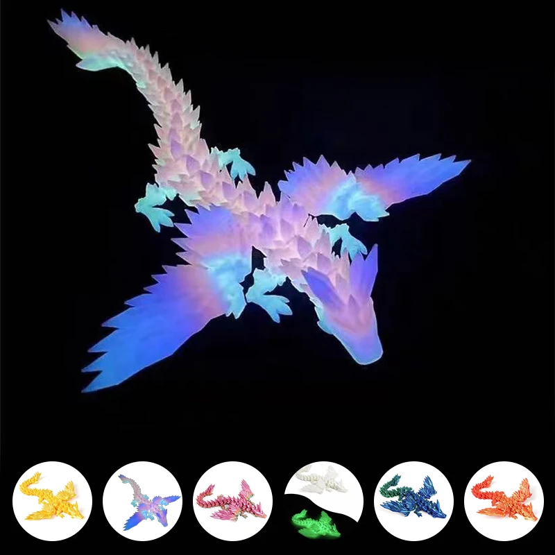 3D-Gedruckte Bewegliche Echinosaurus-Figur Drachenknochen-Modell Desktop-Dekoration Kreative Neuartige Geschenke für Kinder