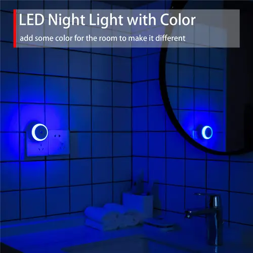 LED Night Light Plug in Dusk To Dawn Smart Sensor Auto Dim Into Wall Night Lamp for Bathroom Hallway Kitchen Stairway Bedroom - Image 5