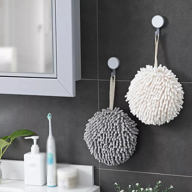 Japanese style Chenille handball thickened enlarged soft quick drying absorbent hanging style kitchen and bathroom towel