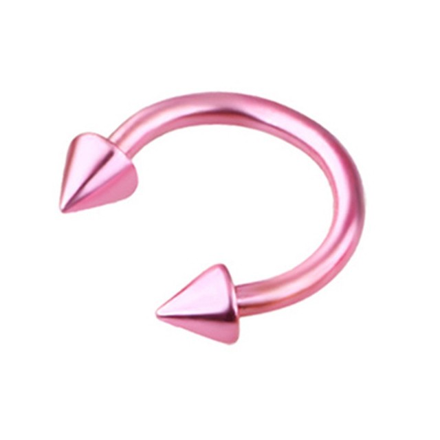 Style Stainless Steel C-bar Horseshoe Ring Vacuum Plating Nose Ring, Fake Piercing Nose Rings And Studs Jewelry