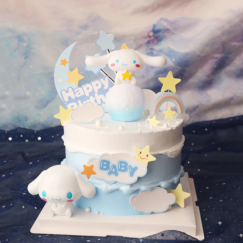 Animal Dog Birthday Party Cake Topper Forniture Da Forno Corea Gig Ear Bambini Baby Favor Cupcake Baking Supplie Decorazioni Regali