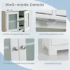 Floor Storage Cabinet, Freestanding Bathroom Cabinet, Tall Storage Organizer Cupboard for Kitchen Living Room 6