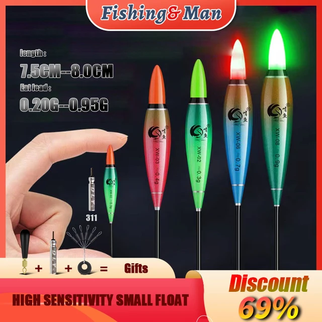 2 PCS Short Night Fishing Float Electronic Float Green/Red High Sensitivity  Outdoor Shallow Water Fishing Equipment Accessories - AliExpress