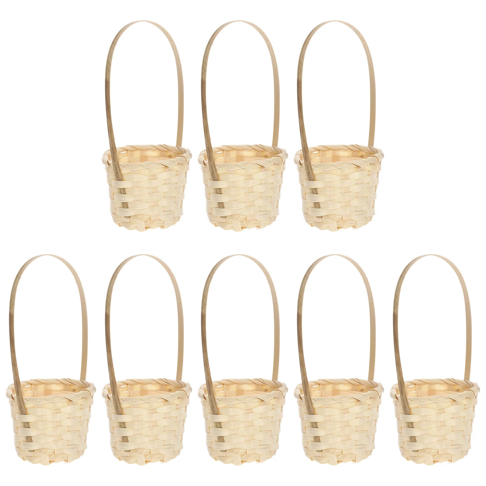 

Bamboo Woven Storage Baskets Miniature Flower Basket Hand-Woven Flower Basket Multi-Functional Basket Storage Holders