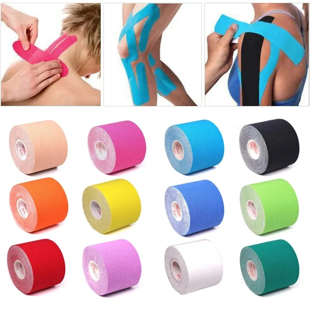 Sports Waterproof Kinesiology Tape Stickers Athletic Bandage Muscle RecoverySports Wa Protector Strapping Pain Relief Tennis Gym