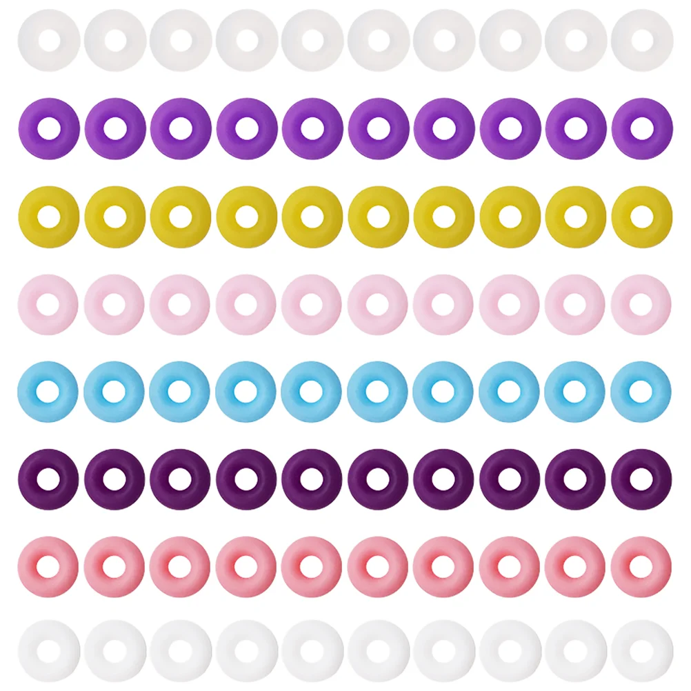 

Silicone Rubber Stopper Rings 100Pcs Beads Stopper Spacer Locating Silicone Ring O Rings Diy Bracelet Necklace Jewelry
