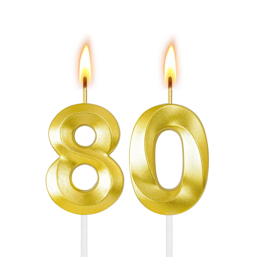Neue Geburtstagskerzen für Kuchen, Geburtstagsdekorationen für Sie und Ihn, Zahlenkerzen für Kuchendeckel, Party, Jahrestag – Detail 12