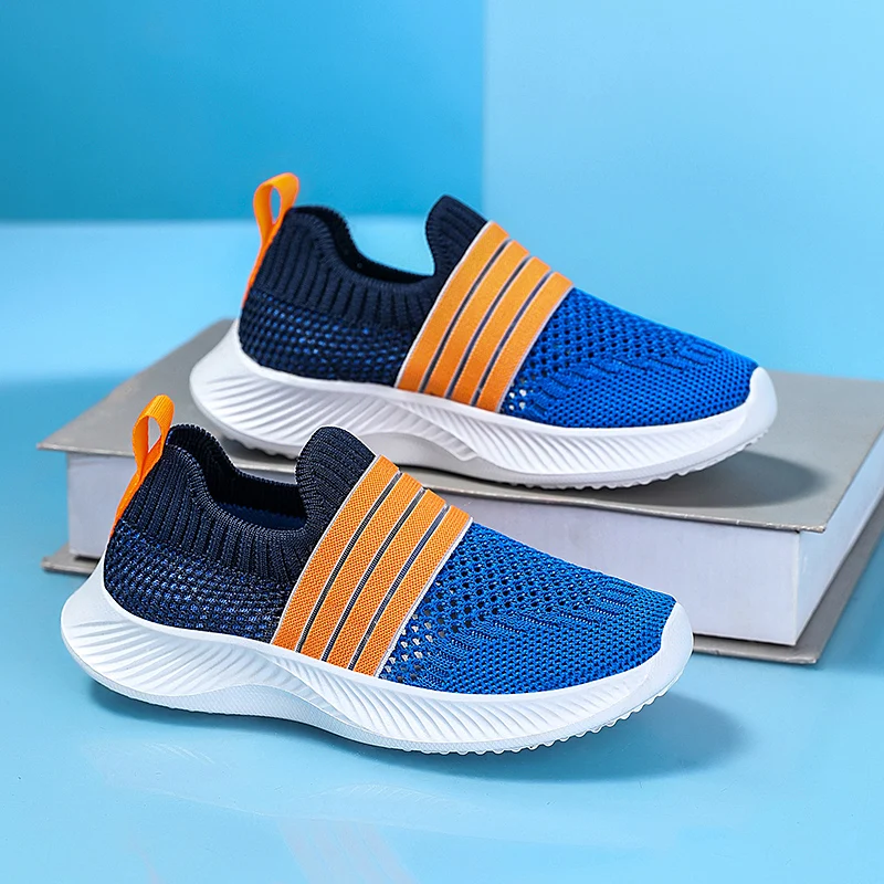 Description Picture 4 of itemKids' Breathable Mesh Slip-On Sports Shoes Lightweight Comfort Sneakers for Boys & Girls School Walking Size 28-39