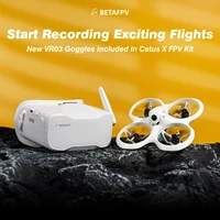 Kit FPV BETAFPV Cetus X version ELRS RTF, drone de course, 3 émetteurs radio, lunettes FPV VR03, quadricoptère RC C04, mini drone, 4 batteries 5