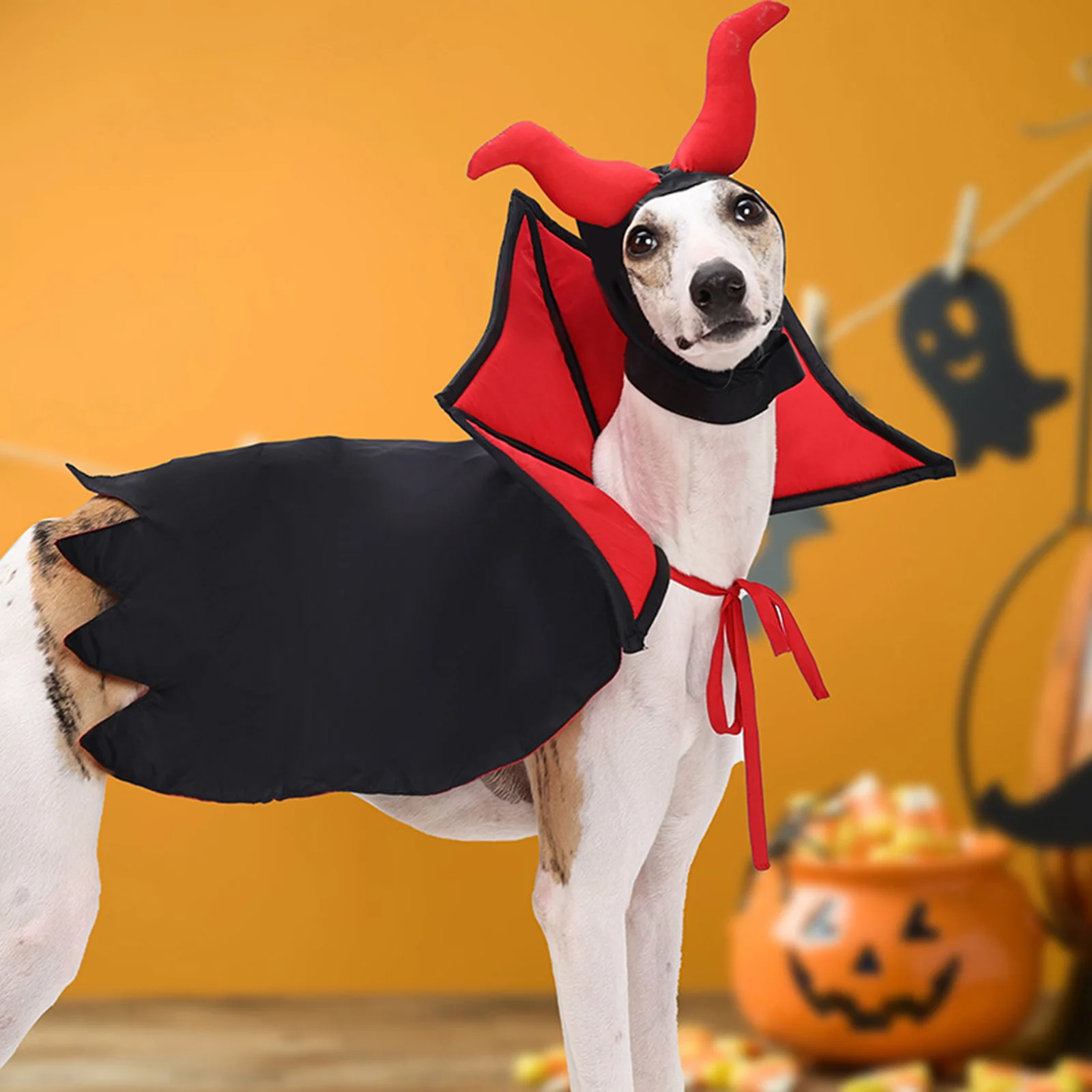 Pet Dog Halloween Costumes Funny Cloak Cape and Hat Puppy Clothes Cosplay Party Dress UP Supplies for Small Medium Large Dogs