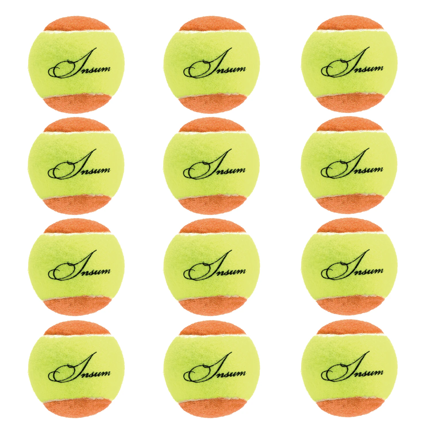 12pcs Beginners Teens Tennis Balls Practice Ball Pet Dog Playing Balls Training Sports Competition Low Compression Tennis