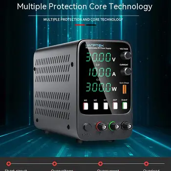 Wanptek-프로그래머블 DC 전원 공급 장치 WPS3010H, 실험실 유지 보수 작업대 30V 10A 전압 전류 조정기 AC 220V 110V