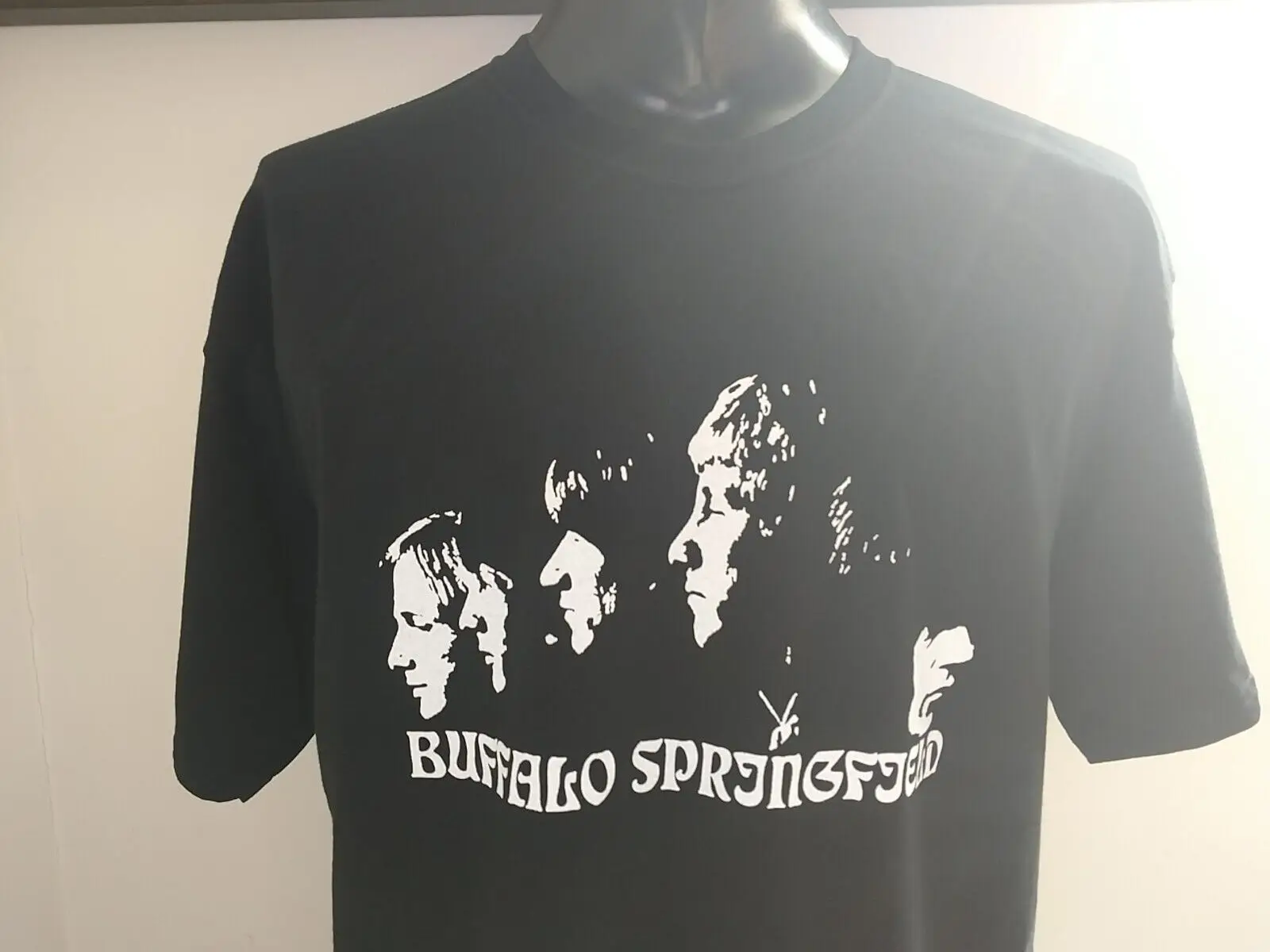 Maglietta Buffalo Springfield Black Band Crosby, Stills, Nash & Young Vtg Mens Xl