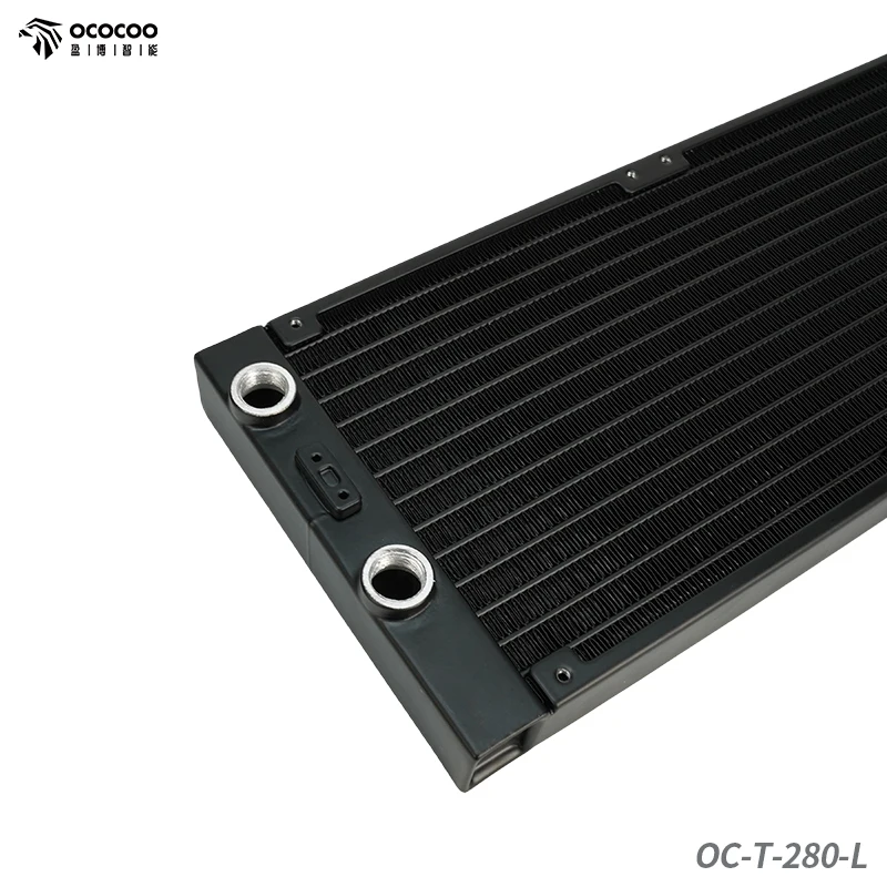 Ococoo-aluminium Water Cooling Radiator Bico Fixo Computer Beauty Equipment 3dprinter Faça Você Mesmo Sistema de Refrigeração 280 mm g1 4 - Imagem 6