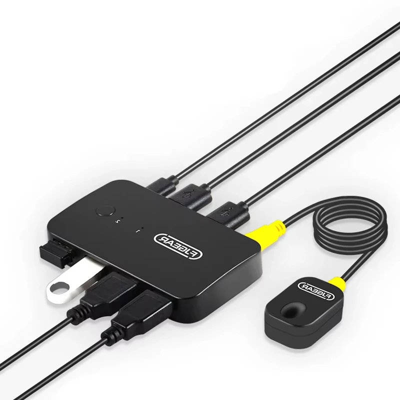 USB KVM Switch Adapter 2 Input 4 Output USB Switch KVM Switcher Printer Sharer For Computer Keyboard Mouse Sharer Controller 2
