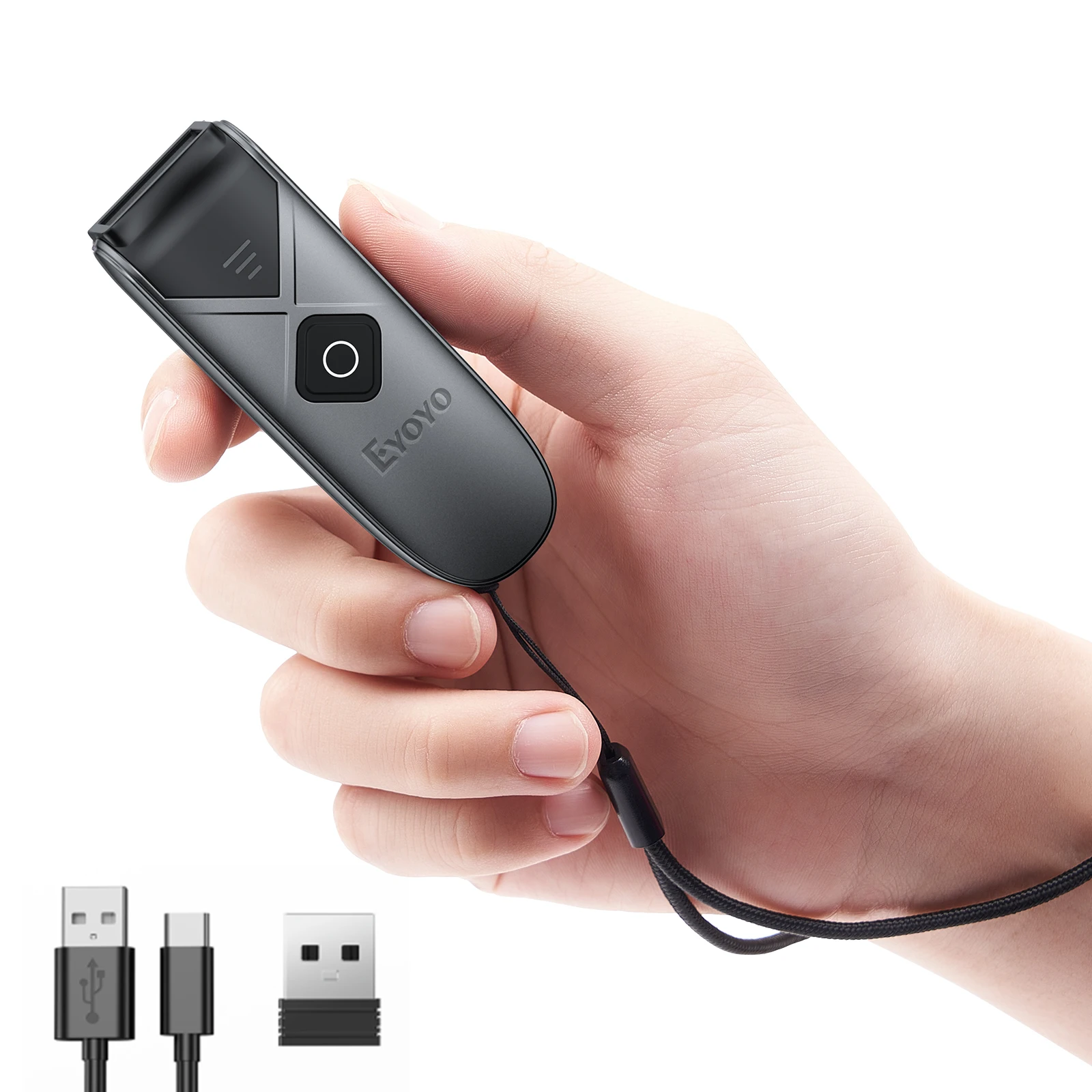 Eyoyo EY-015 Bluetooth 2D 1D Barcode Scanner Mini QR Code Reader Wireless USB