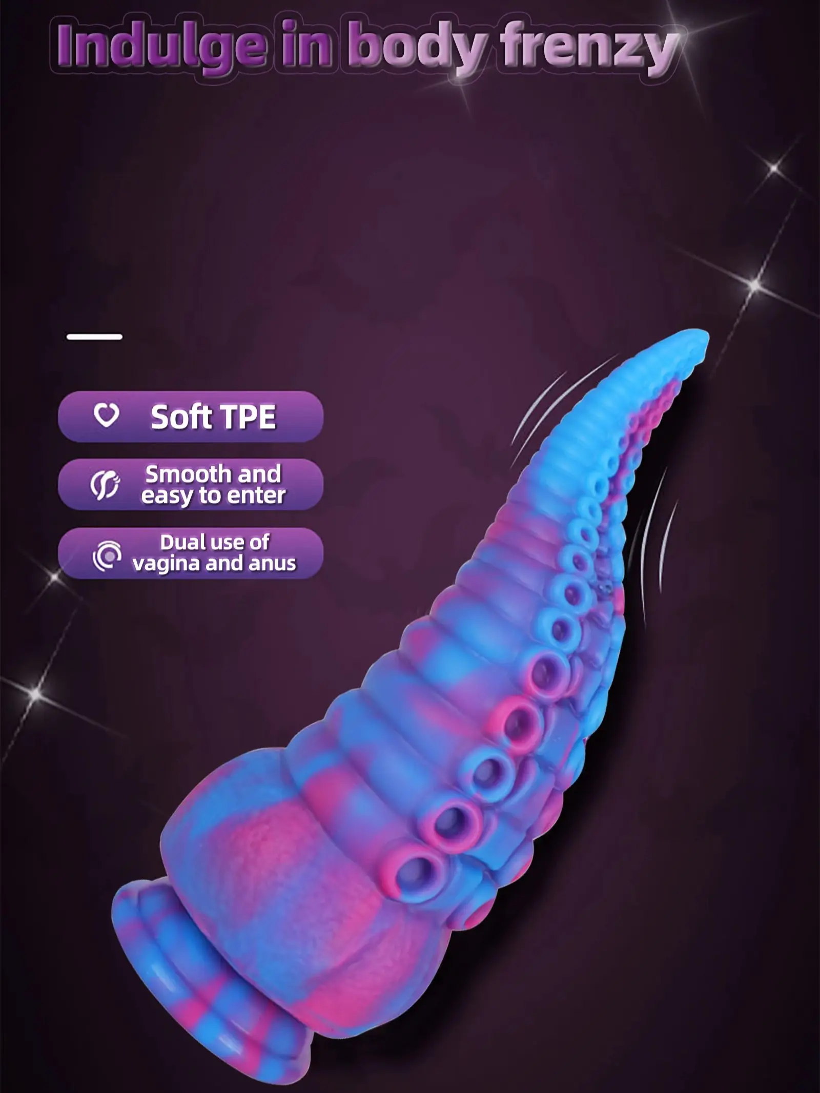 Liquid Silicone Octopus Tentacles Adult Toy Sex Toy Anal Plug Progressive Vaginal Dilator Monster Penis G-spot Massager