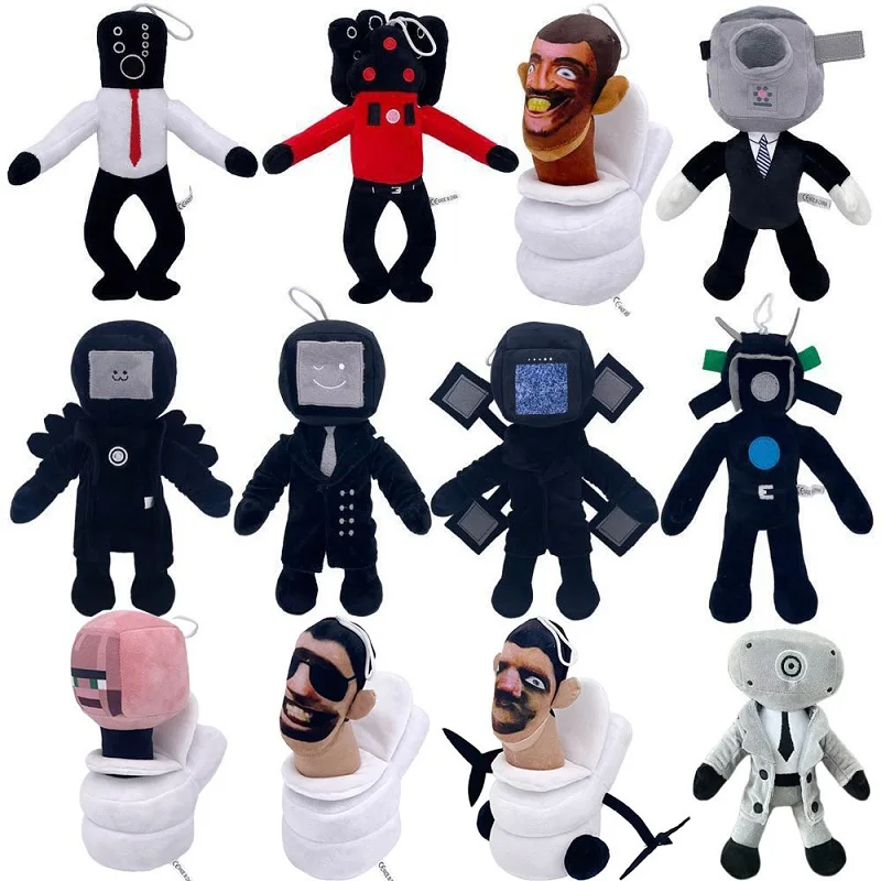 Cartoon Skibidi Toilet Cosplay Plush Doll Stuffed Figure Toy Dop Dop Yes Yes Funny Plishie Toy Costume Gift for Kids Fans Adults plush toy plush doll
